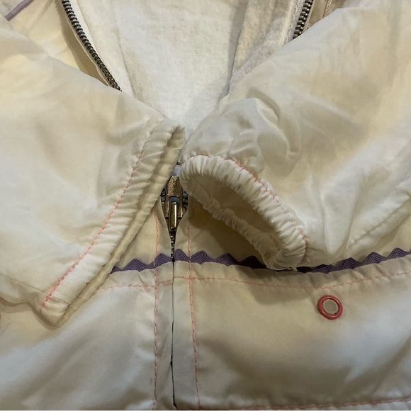 Vintage tiny tots originals baby girl windbreaking jacket white purple pink 6-9 - Picture 5 of 5